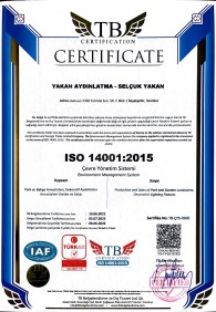 ISO 14001-2015 Yakan Aydınlatma