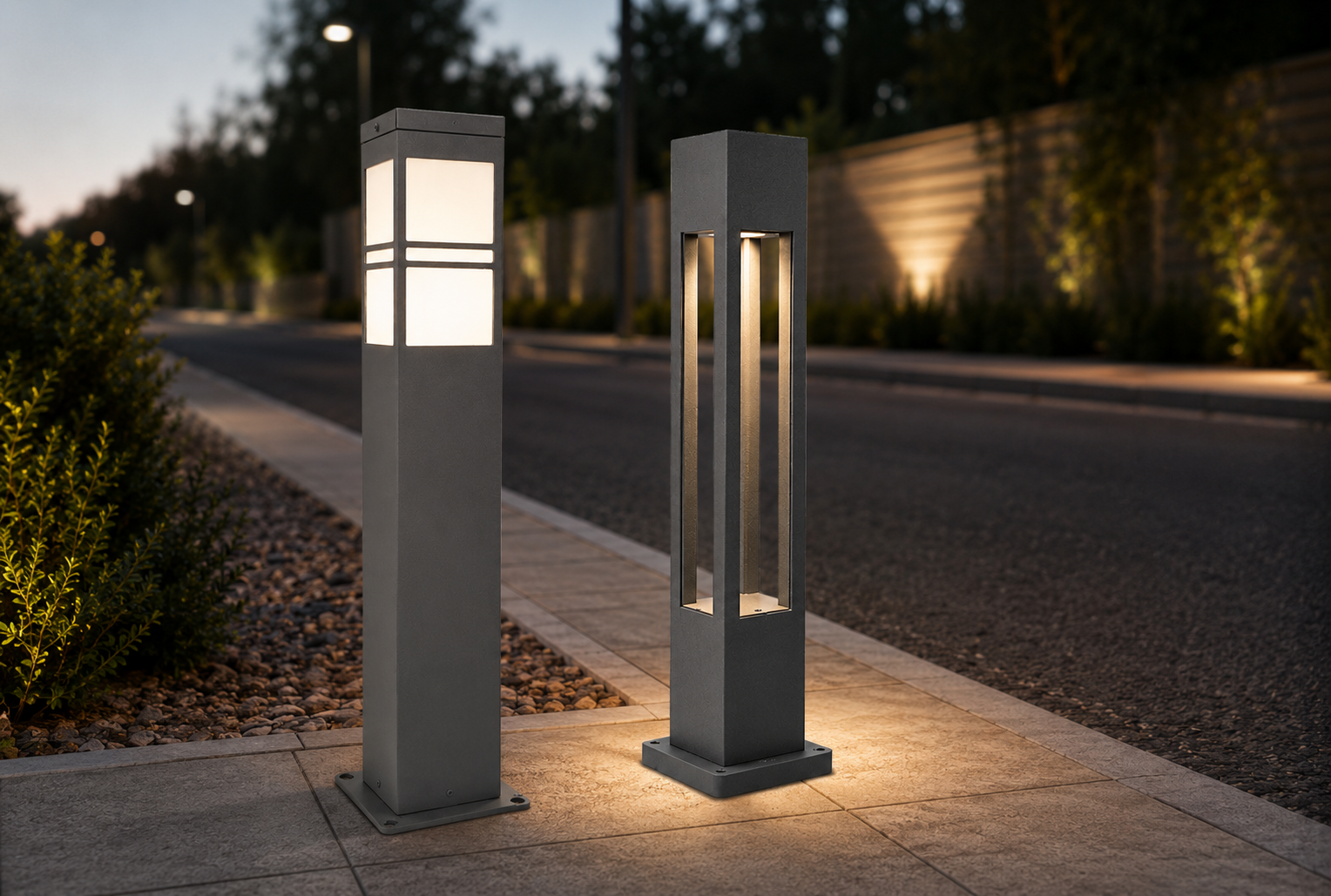 Modern Bollard Lawn Lights