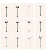 FIGS LONG SLEEVES ACRYLIC GLOBE Ø42 HEXAGONAL SUB-POLES