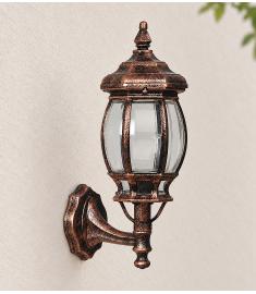 Single Arm Outdoor Wall Light with Teardrop Lantern