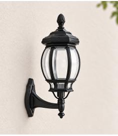 Single Arm Outdoor Wall Light with Teardrop Lantern
