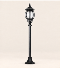 Pathway Bollard Light with Lantern, Hexagonal Base, Tube Base, 42 mm Tube