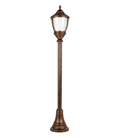 Outdoor Light Pole with Opal Lantern
