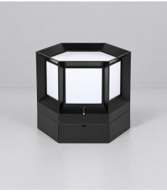 Outdoor Pillar Light with Hexagonal Base