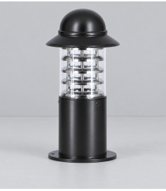 Outdoor Lighting Fixture with Globe, Shade, Tube Base