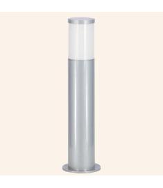 Outdoor Pillar Light with Opal Globe, Tube Base, Long Tube
