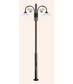 Double Curved Arm Outdoor Light Pole