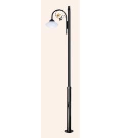 Single Curved Arm Outdoor Light Pole