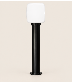 Pathway Bollard Light with 25 cm Cube Acrylic Globe and 100 mm Tube