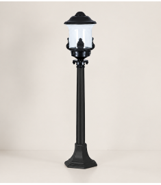 Pathway Bollard Light with 42 cm Lantern, Hexagonal Base, Tube Base, 42 mm Tube
