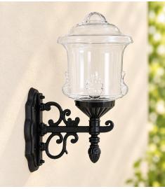 Single Arm Outdoor Wall Light with Lantern