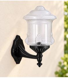 Single Arm Outdoor Wall Light with Teardrop Lantern