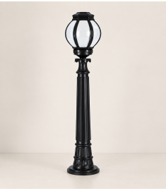 Pathway Bollard Light with Lantern, Hexagonal Base