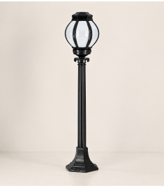Pathway Bollard Light with 42 cm Lantern, Hexagonal Base, Tube Base, 42 mm Tube