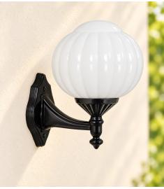 Single Arm Outdoor Wall Light with Teardrop Lantern
