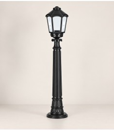 Pathway Bollard Light with Lantern, Hexagonal Base