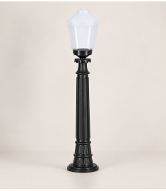 Pathway Bollard Light with Lantern, Hexagonal Base