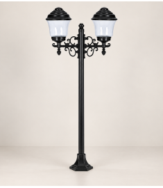 Pathway Bollard Light with 42 cm Lantern, Tube Base, Short, 42 mm Tube