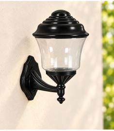 Single Arm Outdoor Wall Light with Teardrop Lantern