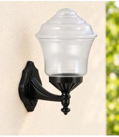 Single Arm Outdoor Wall Light with Teardrop Lantern
