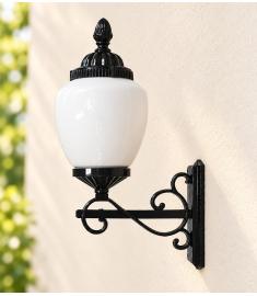Single Arm Outdoor Wall Light with Lantern