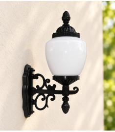Single Arm Outdoor Wall Light with Lantern