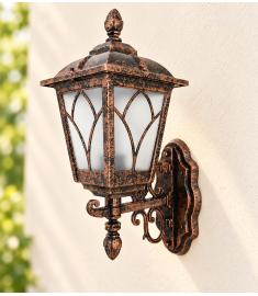 Single Arm Outdoor Wall Light with Lantern
