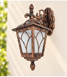 Single Arm Outdoor Wall Light with Lantern, Inverted