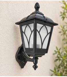 Single Arm Outdoor Wall Light with Teardrop Lantern