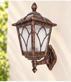 Single Arm Outdoor Wall Light with Teardrop Lantern