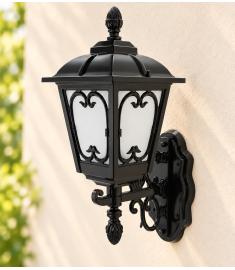 Single Arm Outdoor Wall Light with Lantern