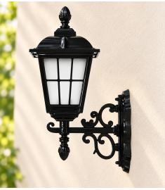Single Arm Outdoor Wall Light with Lantern