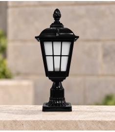 Outdoor Pillar Light with Lantern, Square Base, Round Base