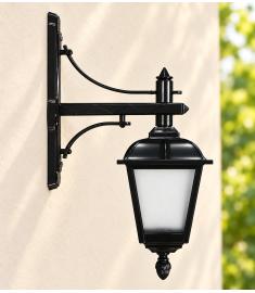 Single Arm Outdoor Wall Light with Lantern, Inverted