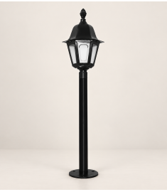 Pathway Bollard Light with Lantern, Flange Base, Hexagonal Base, Tube Base, Short