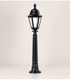 Pathway Bollard Light with Lantern, Hexagonal Base