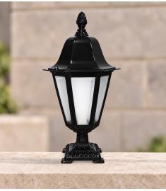 Outdoor Pillar Light with Lantern, Hexagonal Base