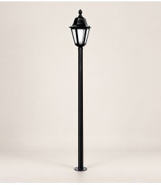 Pathway Bollard Light with Lantern, Flange Base, Hexagonal Base, Tube Base, Long Tube