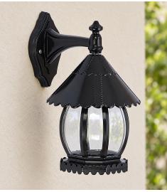 Single Arm Outdoor Wall Light with Shade, Inverted