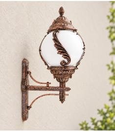 Single Arm Outdoor Wall Light with 25 cm Ivy Lantern