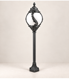 Outdoor Light Pole with Hexagonal Base