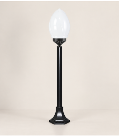 Pathway Bollard Light with 42 cm Globe, Hexagonal Base, Tube Base, 42 mm Tube
