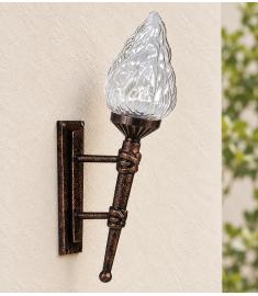 Single Arm Outdoor Wall Light with Clear Globe