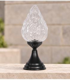 Outdoor Pillar Light with Globe, Round Base