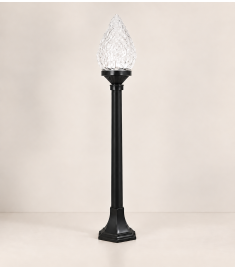 Pathway Bollard Light with 42 cm Globe, Hexagonal Base, Tube Base, 42 mm Tube