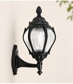Single Arm Outdoor Wall Light with Teardrop Lantern