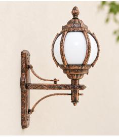 Single Arm Outdoor Wall Light with Lantern