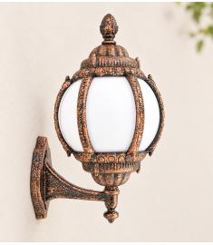 Single Arm Outdoor Wall Light with Teardrop Lantern