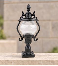 Outdoor Pillar Light with Lantern, Square Base