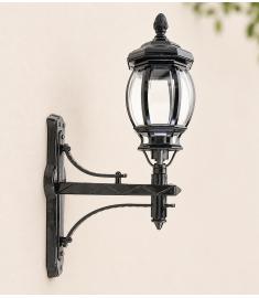 Single Arm Outdoor Wall Light with Lantern